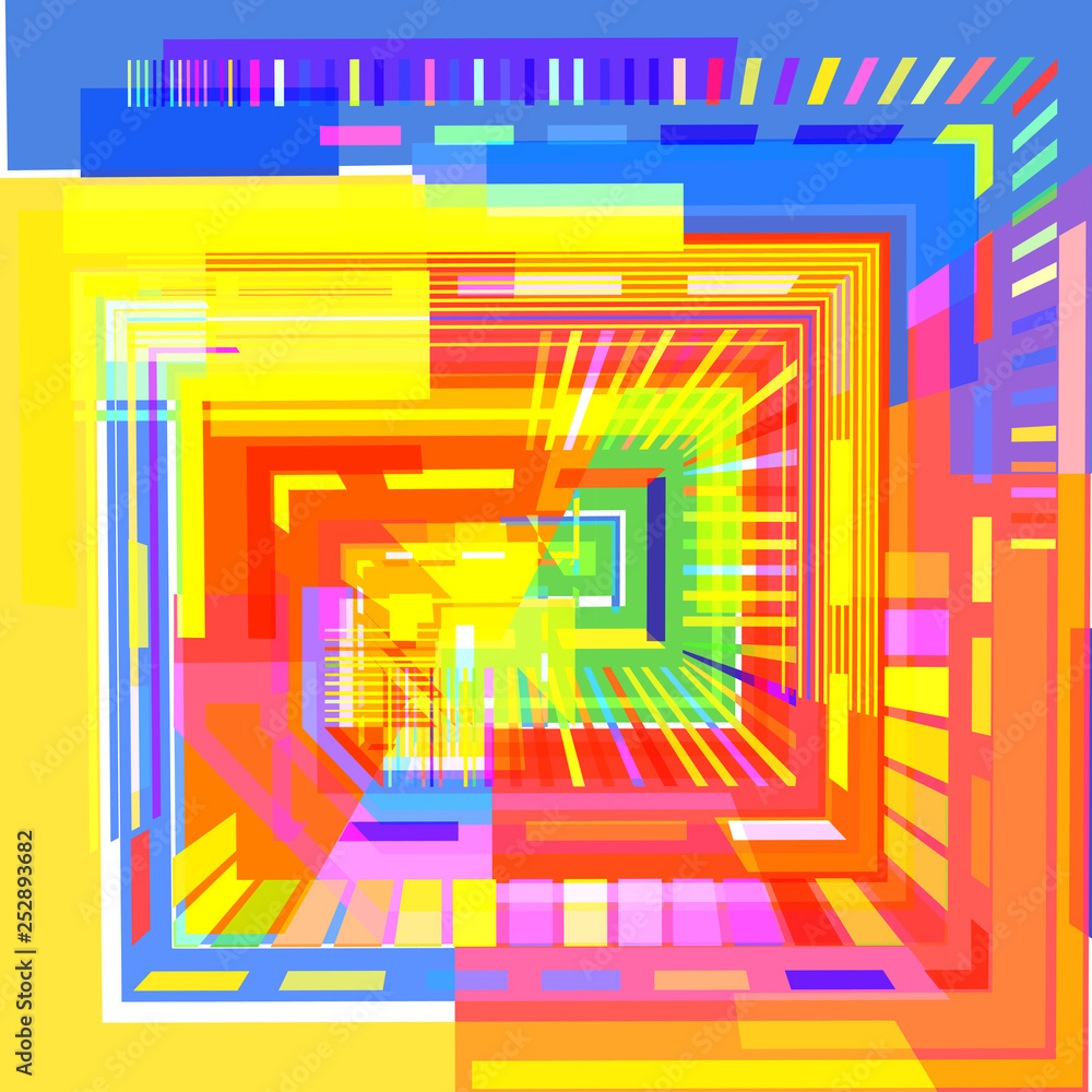 The abstract 3D image of a square frame The abstract 3D image of a square frame