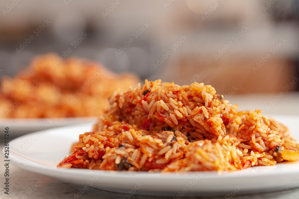 Chicken and Chorizo Jambalaya on a plate Chicken and Chorizo Jambalaya on a plate