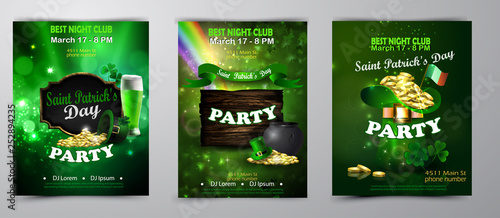 Vector St. Patrick s Day poster design template