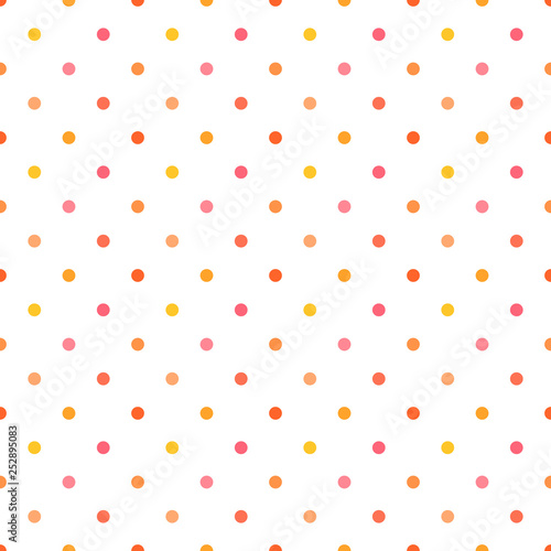 Polka dots seamless colorful pattern.