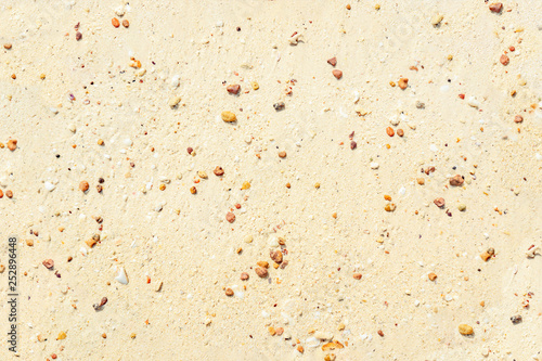 Beach sand texture with small rock for background