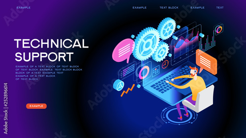 Technical support concept for web banner