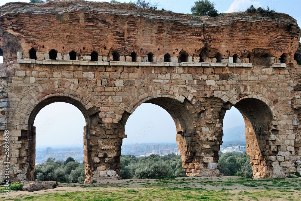 The ruins of an Ancient Hellenic, Roman and Byzantine city of Tralleis (Tralles) near Aydin, Turkey The ruins of an Ancient Hellenic, Roman and Byzantine city of Tralleis (Tralles) near Aydin, Turkey