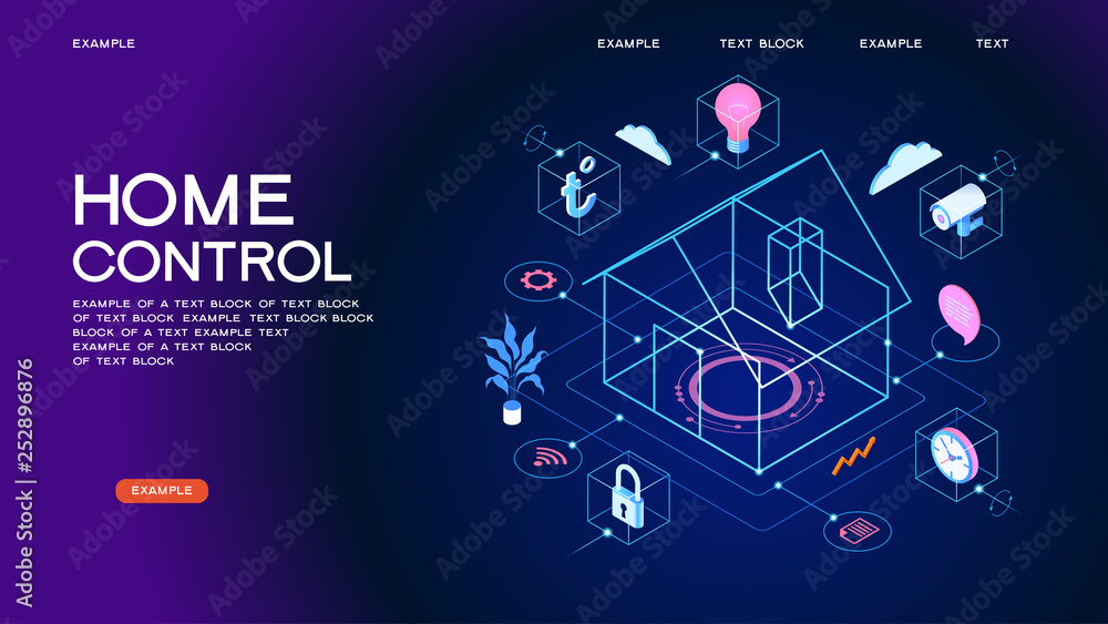 Smart home control concept banner