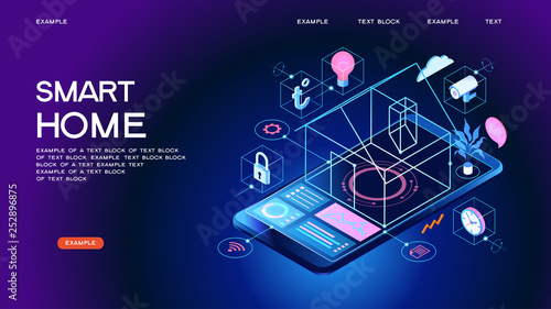 Smart home control concept banner