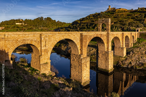 Ancient Roman bridge of Alcantara. Spain.