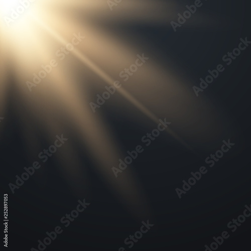 Lens flare light effect. 