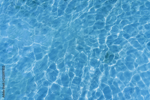 Blue water surface for texture, top view
