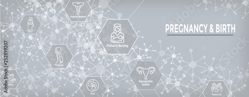 Pediatric Medicine with Baby / Pregnancy Related Icon