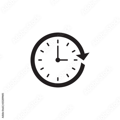 Time Management Icon with Deadline, Hurry, & Punctual Symbolism