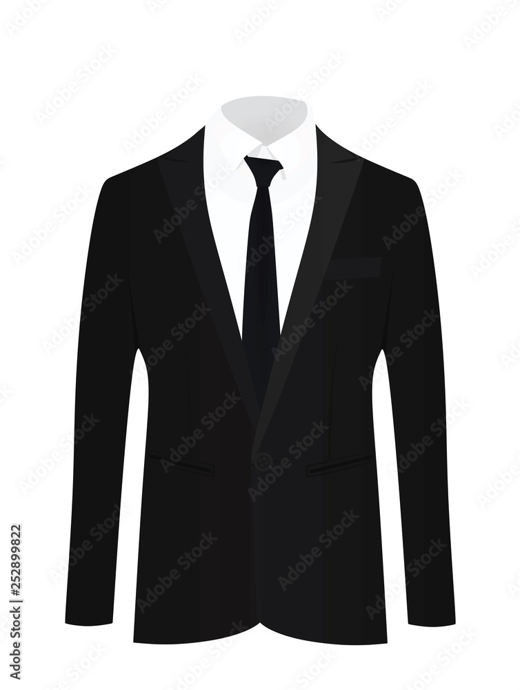 Black suit. vector illustration