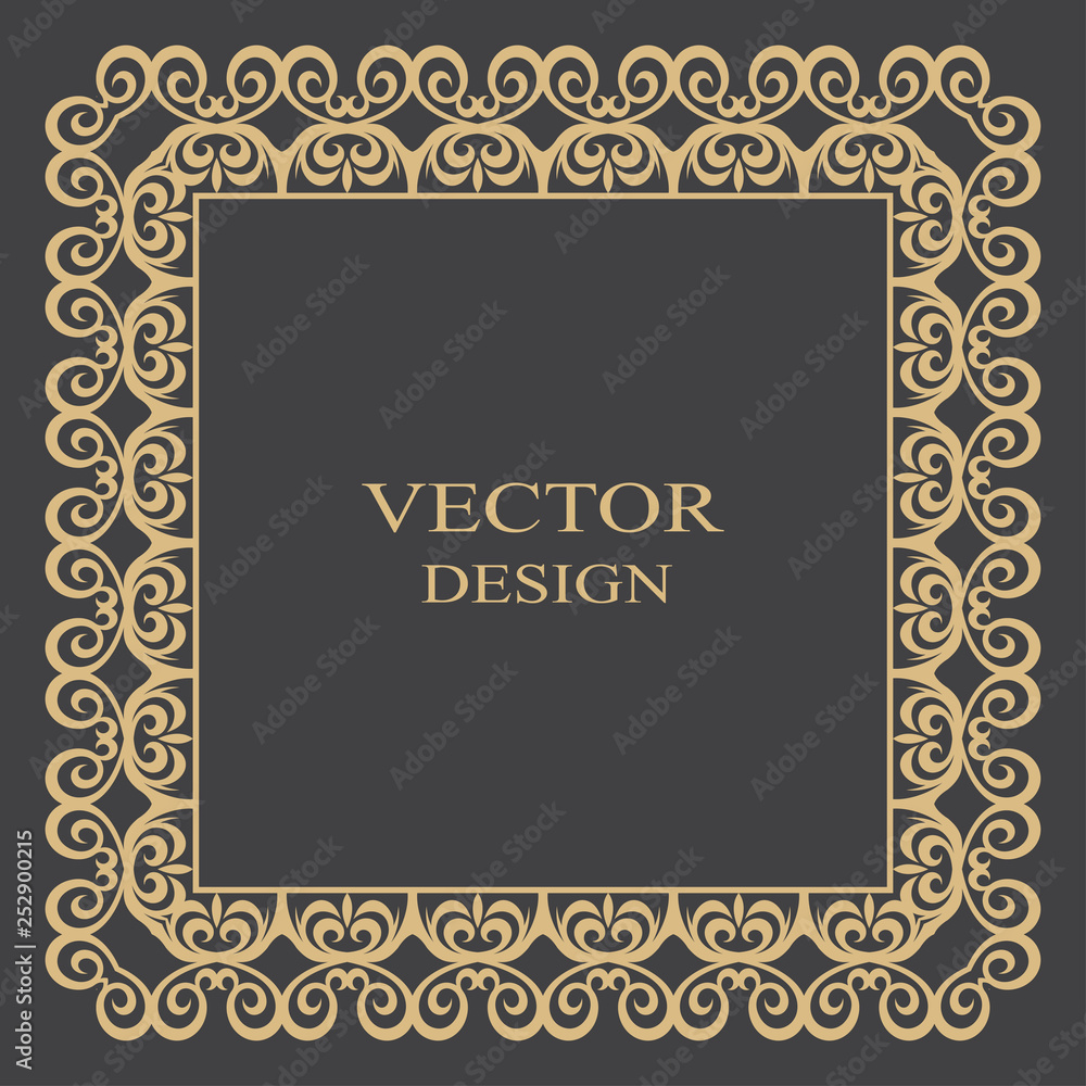 Gold baroque frame.