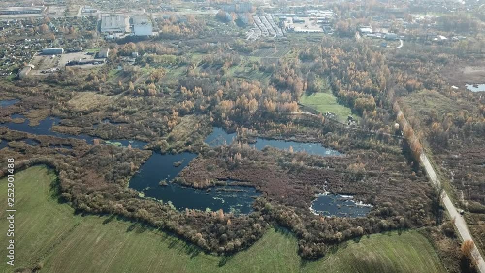 Autumn landscape aerial view Autumn landscape aerial view