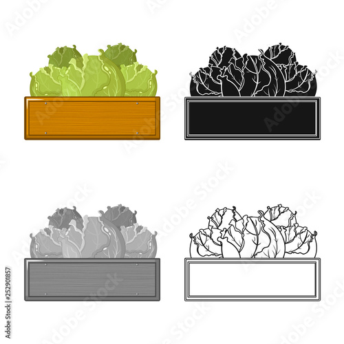 Vector illustration of farm and agriculture icon. Set of farm and plant stock symbol for web.