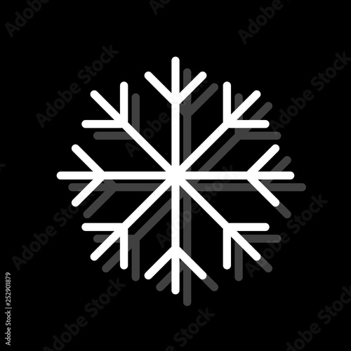 Snowflake icon flat