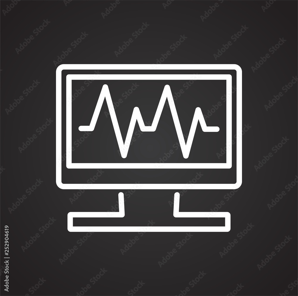 Cardiology line icon on background for graphic and web design. Simple vector sign. Internet concept symbol for website button or mobile app. Cardiology line icon on background for graphic and web design. Simple vector sign. Internet concept symbol for website button or mobile app.