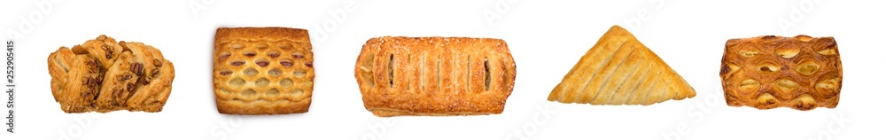 Sweet Braided Puff Pastry or Pate Feuilletee Collection