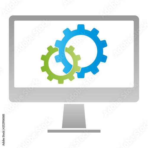 Computer und Zahnräder, Computer Logo