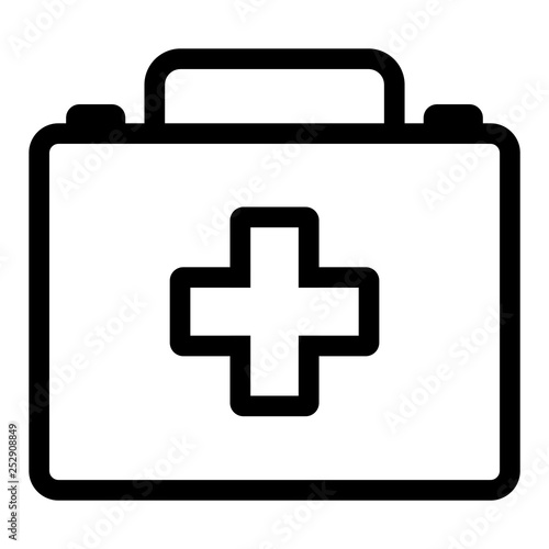 gz351 GrafikZeichnung - english - first aid kit: medical bag with black  cross - icon - simple template - square xxl g7285 Stock Illustration |  Adobe Stock