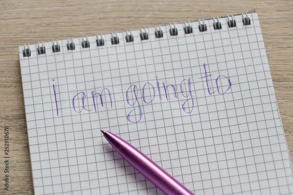 pen on a notebook with an inscription I'm going to pen on a notebook with an inscription I'm going to