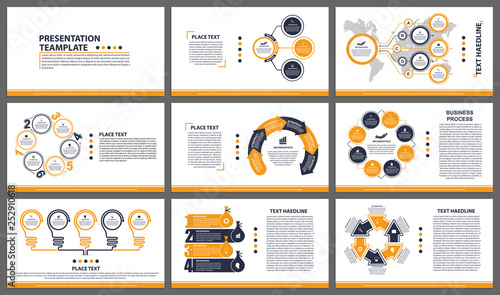 Business presentation templates. Modern elements of infographic. Can be used for business presentations, leaflet, information banner and brochure cover design.