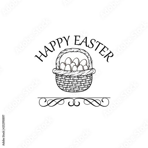 Hapy easter label.