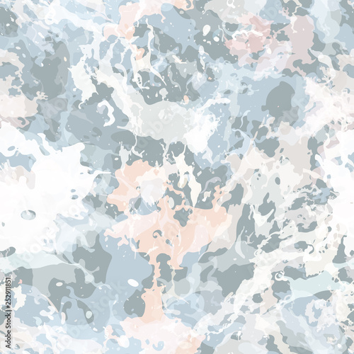 Colorful paint splashes. Seamless pattern with spots and divorces.