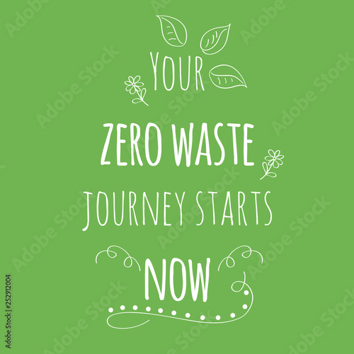 Zero Waste Concept. Hand drawn elements of zero waste life. Vector illustration.