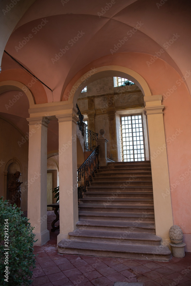 Staircase in Rivalta castle.