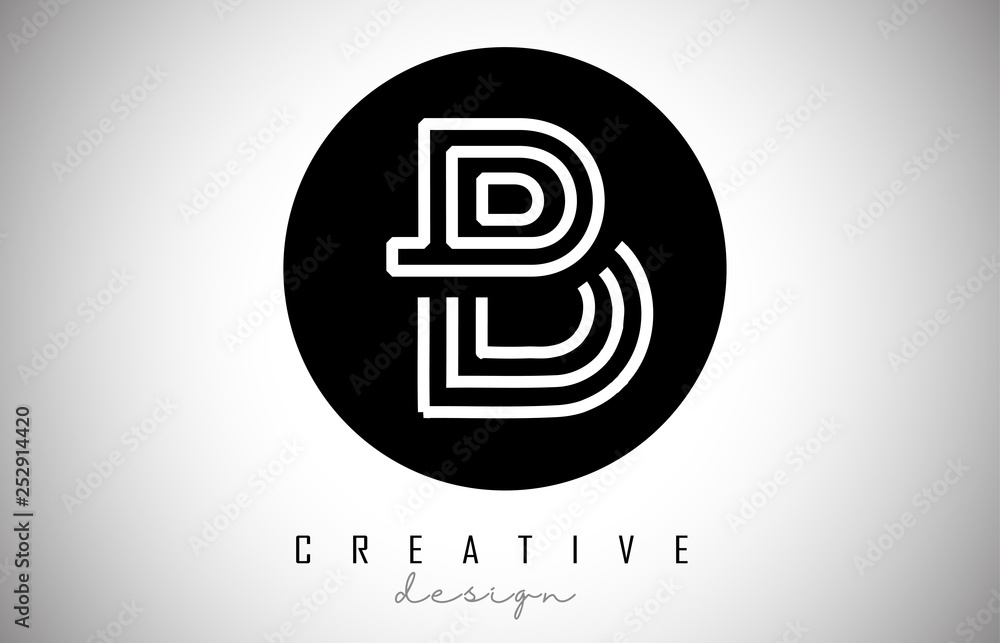 B Letter Logo Monogram Vector Design. Creative B Letter Icon on Black Circle B Letter Logo Monogram Vector Design. Creative B Letter Icon on Black Circle