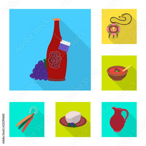 Vector illustration of culture and sightseeing symbol. Collection of culture and originality stock vector illustration.