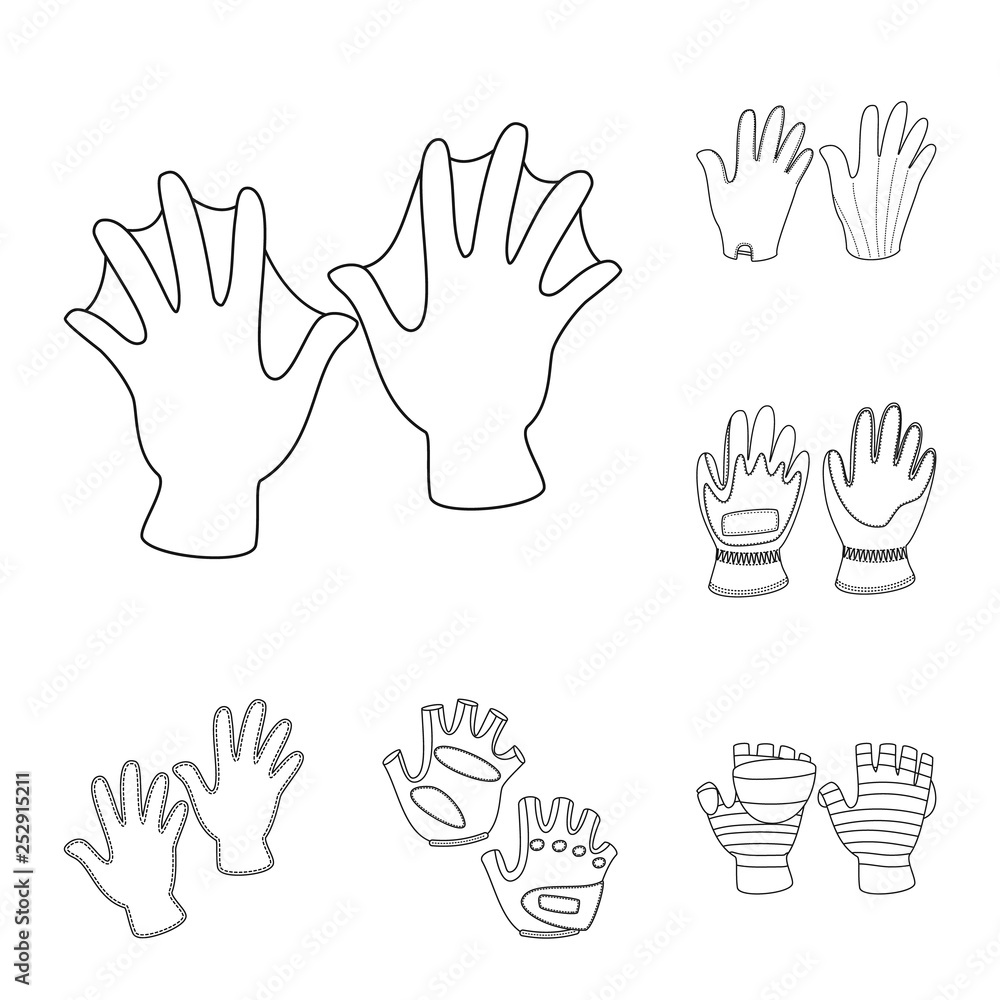 Vector illustration of accessory and style sign. Collection of accessory and distinctive vector icon for stock. Vector illustration of accessory and style sign. Collection of accessory and distinctive vector icon for stock.