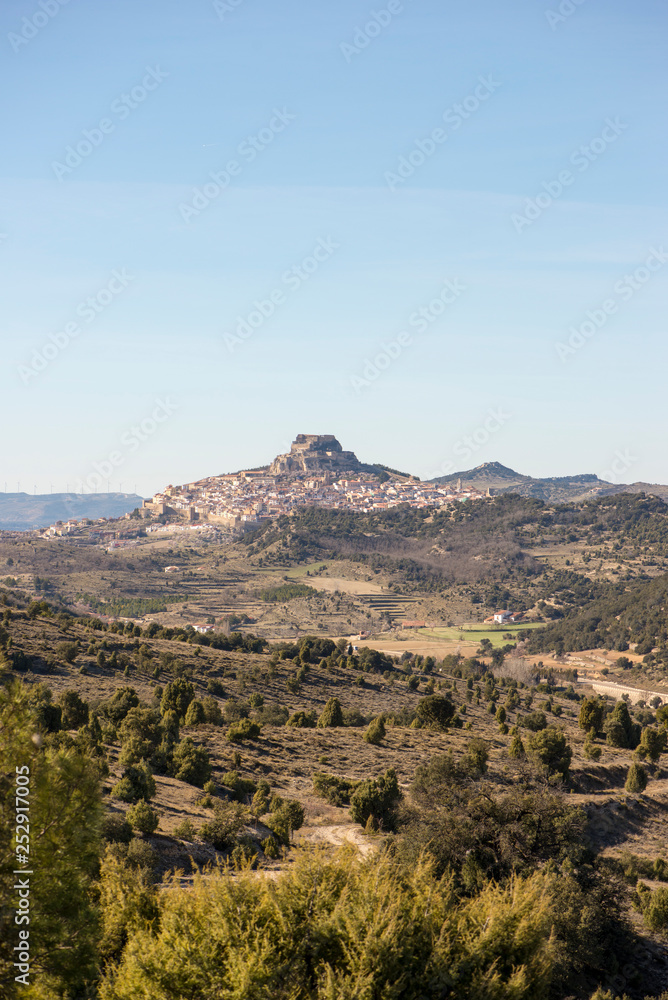 Viewpoint to the town of Morella in the maestrazgo