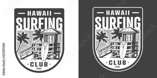 Hawaii surfing club emblem