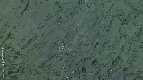Green water flowing top view