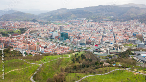 aerial view of bilbao city, Spain