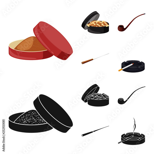 Vector illustration of refuse and stop icon. Collection of refuse and habit stock vector illustration.