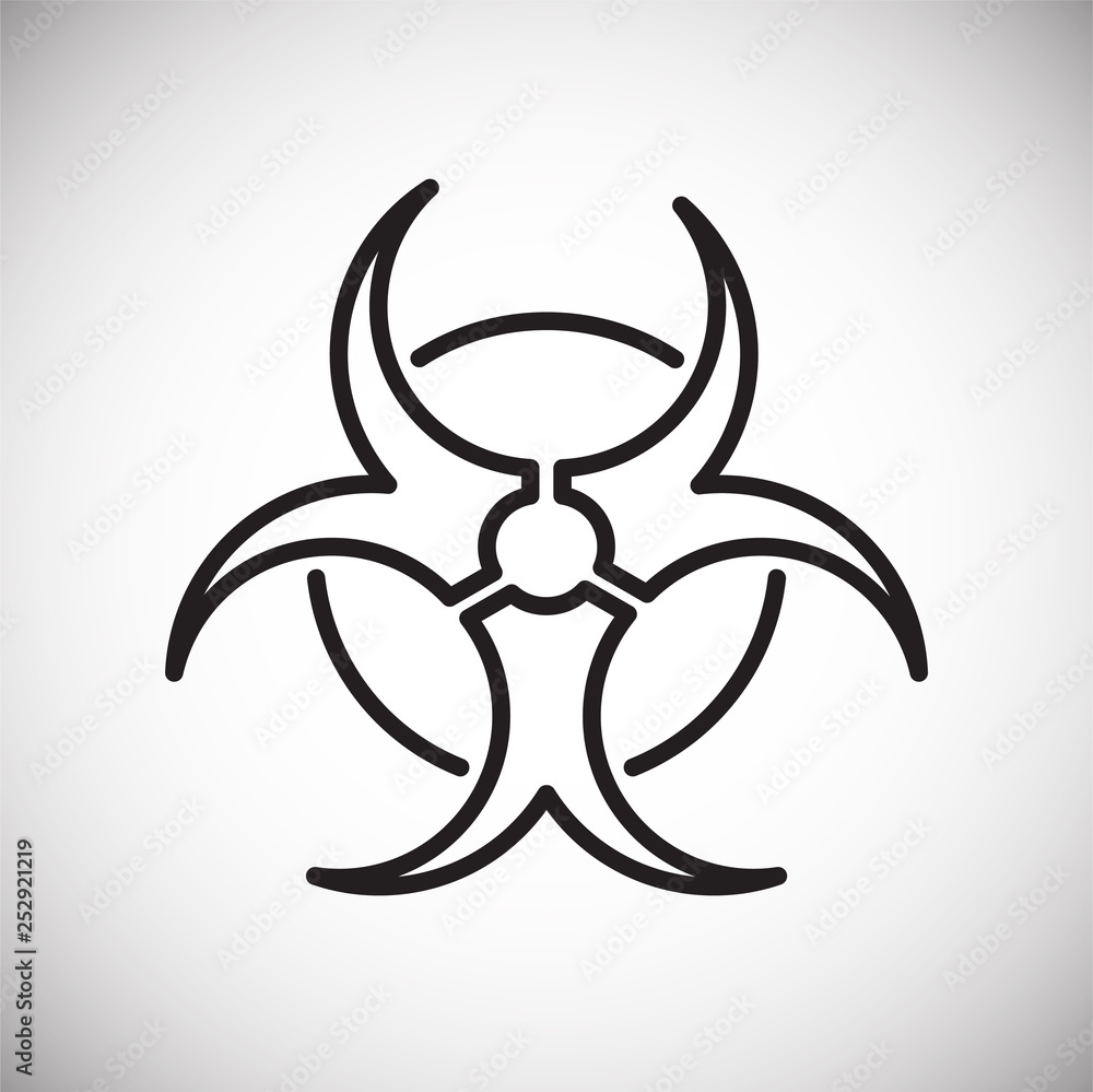 Biohazard line icon on background for graphic and web design. Simple vector sign. Internet concept symbol for website button or mobile app. Biohazard line icon on background for graphic and web design. Simple vector sign. Internet concept symbol for website button or mobile app.