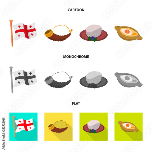Vector design of culture and sightseeing logo. Collection of culture and originality vector icon for stock.