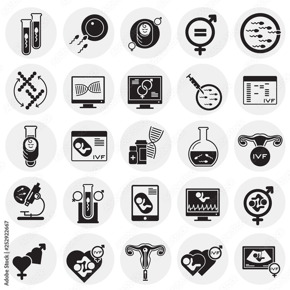 IVF icons set on circles background for graphic and web design. Simple vector sign. Internet concept symbol for website button or mobile app. IVF icons set on circles background for graphic and web design. Simple vector sign. Internet concept symbol for website button or mobile app.