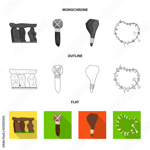 Isolated object of evolution  and prehistory sign. Set of evolution  and development  stock vector illustration.