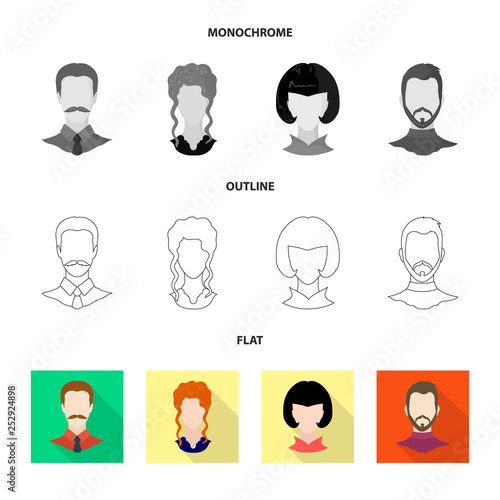 Vector illustration of professional and photo logo. Collection of professional and profile vector icon for stock.