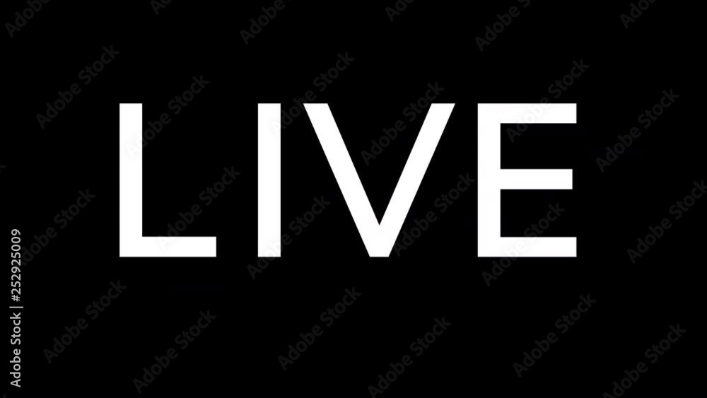 From the Glitch effect arises text LIVE. Then the TV turns off. Alpha channel Premultiplied - Matted with color black From the Glitch effect arises text LIVE. Then the TV turns off. Alpha channel Premultiplied - Matted with color black
