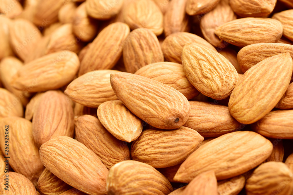 Organic texture of almonds. macro images Organic texture of almonds. macro images