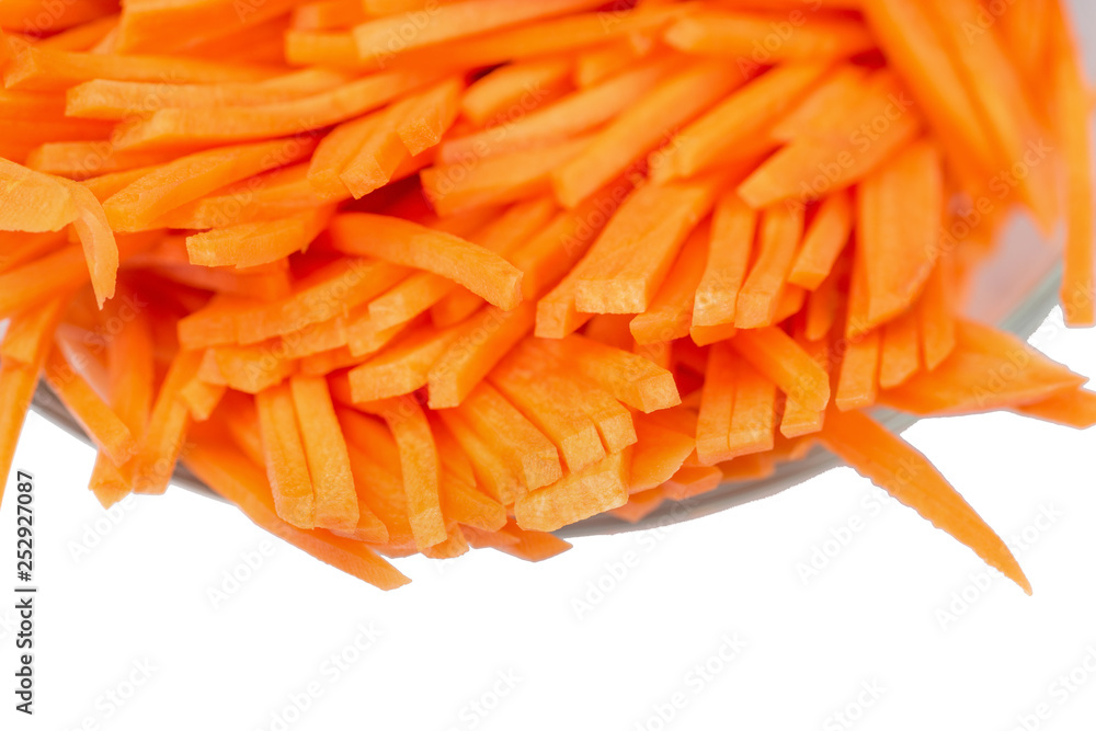 Sliced carrots Carrots background. Carrot sliced into pieces. Carrot straws. Sliced carrots Carrots background. Carrot sliced into pieces. Carrot straws.