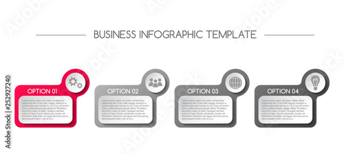 Business infographic with icons. Vector