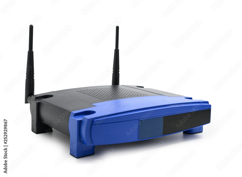 Modern wireless internet router isolated on white background with clipping path. Modern wireless internet router isolated on white background with clipping path.