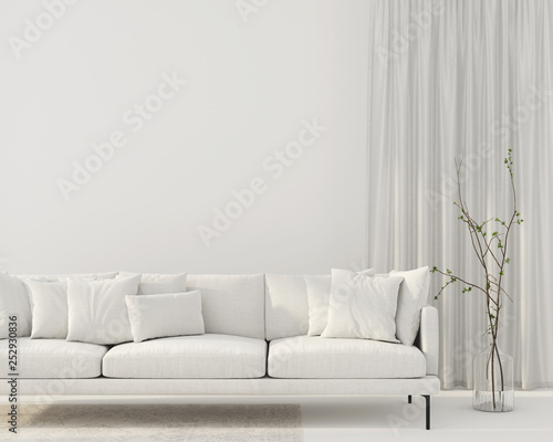Fotografía Interior of the living room with a white sofa