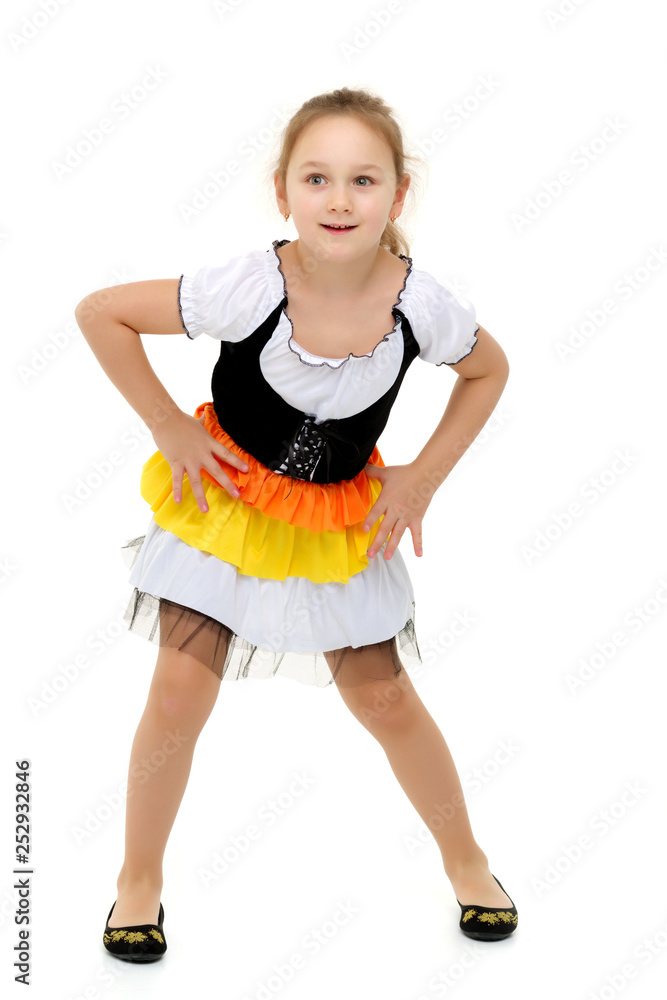 Fototapeta premium Fashionable little girl.