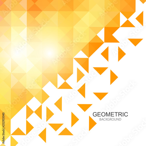  Abstract geometric background of yellow triangles